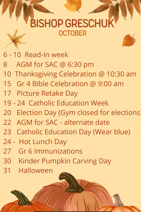 October Month at a Glance